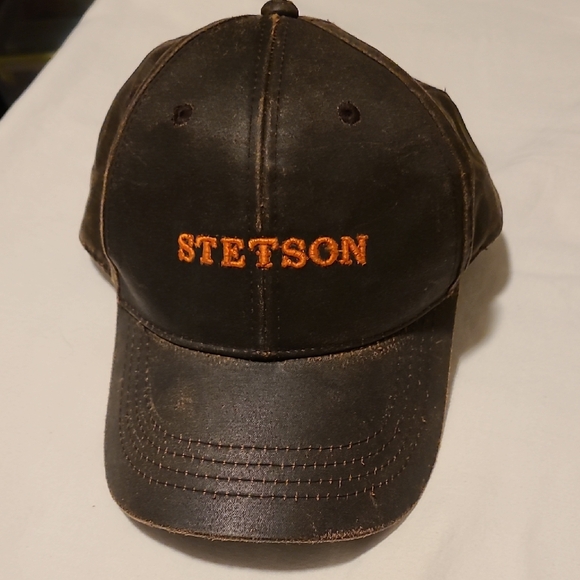 Stetson Other - Stetson Baseball Cap, Adjustable, Leather Looking Matetial, Western, Brown